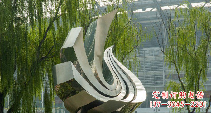 开封不锈钢凤凰雕塑美丽的象征