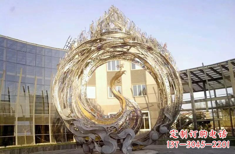 开封不锈钢凤凰涅槃雕塑