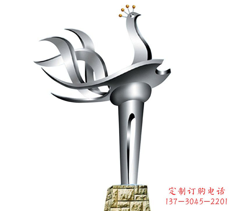 开封不锈钢凤凰雕塑——精致的艺术之作