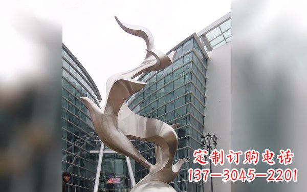 开封不锈钢抽象鸽子雕塑 (2)