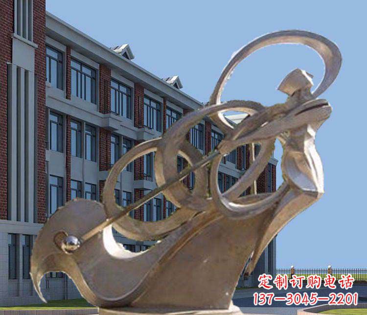 开封不锈钢抽象高尔夫球人物雕塑