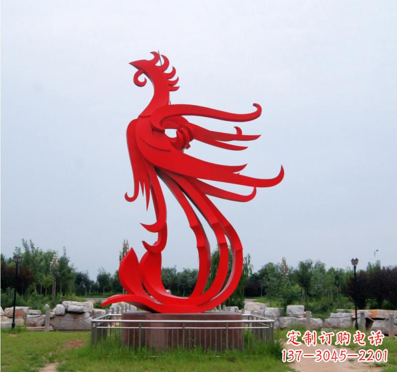 开封不锈钢凤凰雕塑绚丽多彩的艺术之美