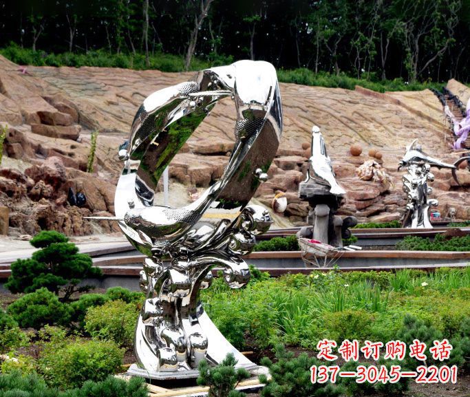 开封不锈钢海豚雕塑——精致的艺术品