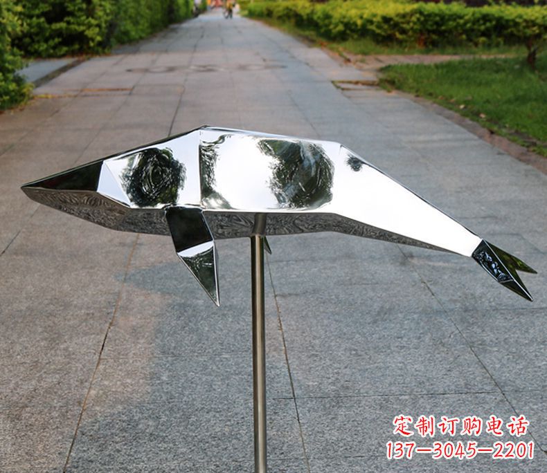 开封不锈钢海豚雕塑令人惊叹的精致艺术品