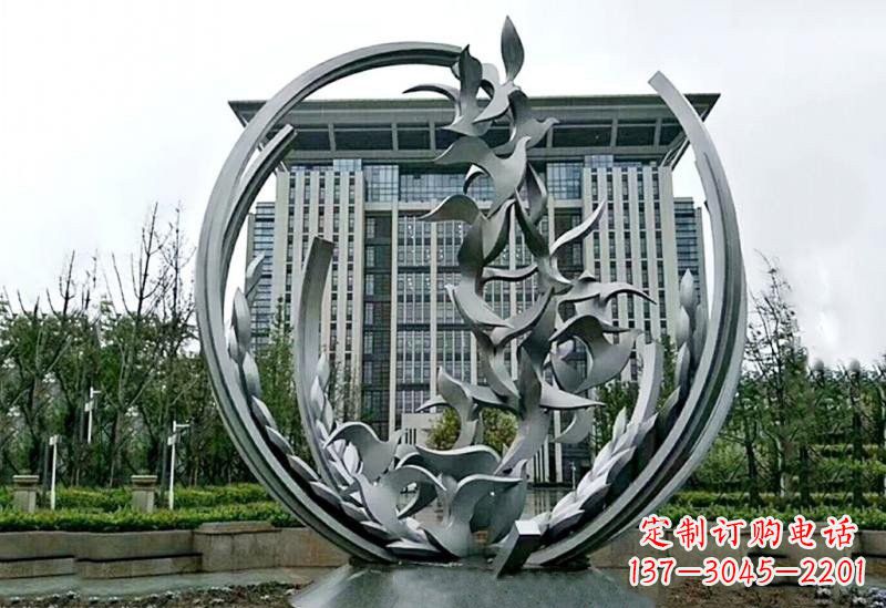 开封不锈钢和平鸽雕塑