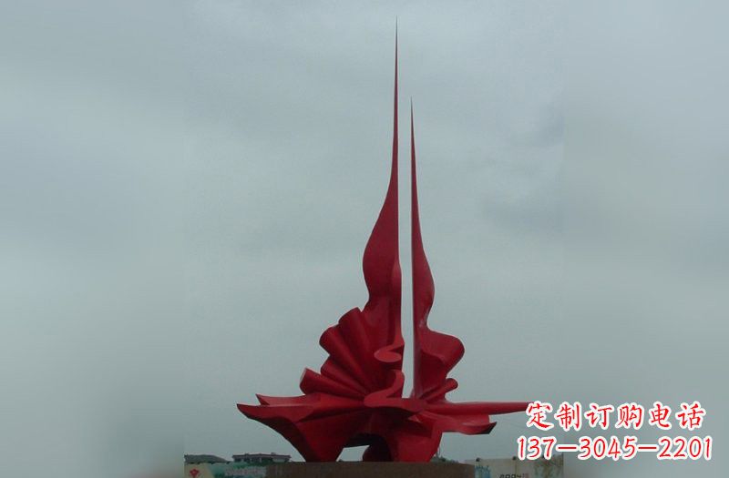开封精美不锈钢火炬雕塑