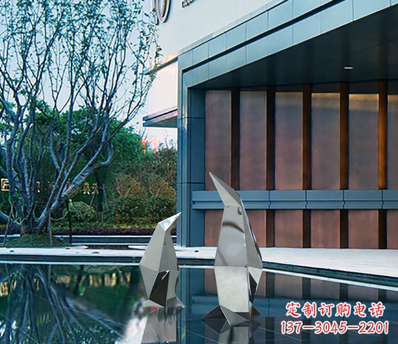开封不锈钢企鹅雕塑一件来自大自然的艺术品