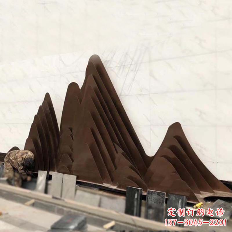 开封精美不锈钢假山雕塑