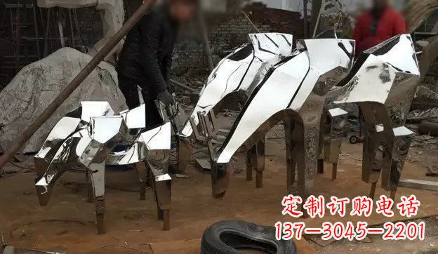 开封不锈钢抽象马雕塑 (2)