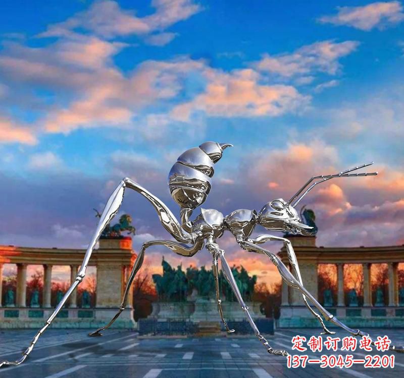 开封不锈钢蚂蚁雕塑精美外观、稳定耐用