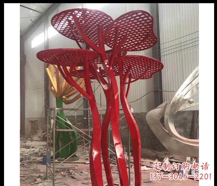 开封不锈钢蘑菇景观雕塑