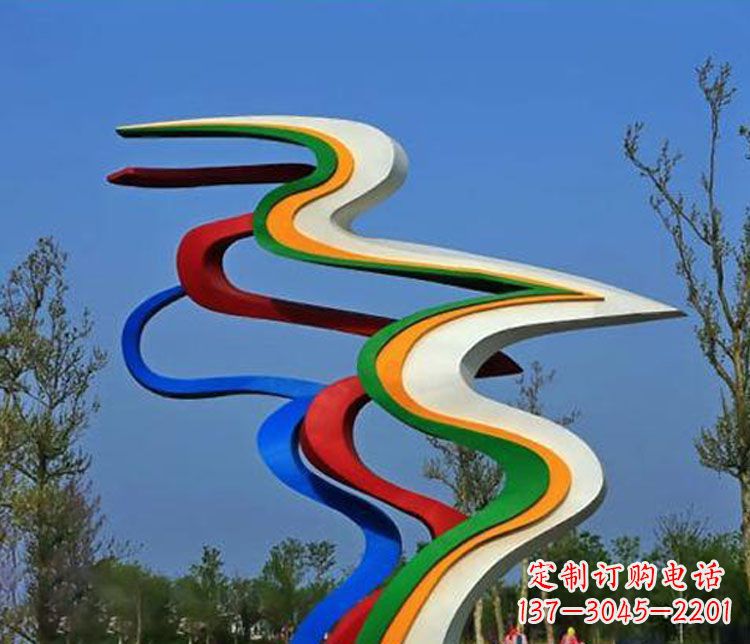 开封精美不锈钢飘带雕塑