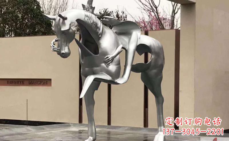 开封不锈钢骑马雕塑精美外形与经久耐用