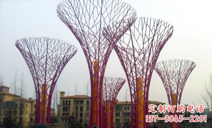 开封不锈钢树枝雕塑——点缀城市景观