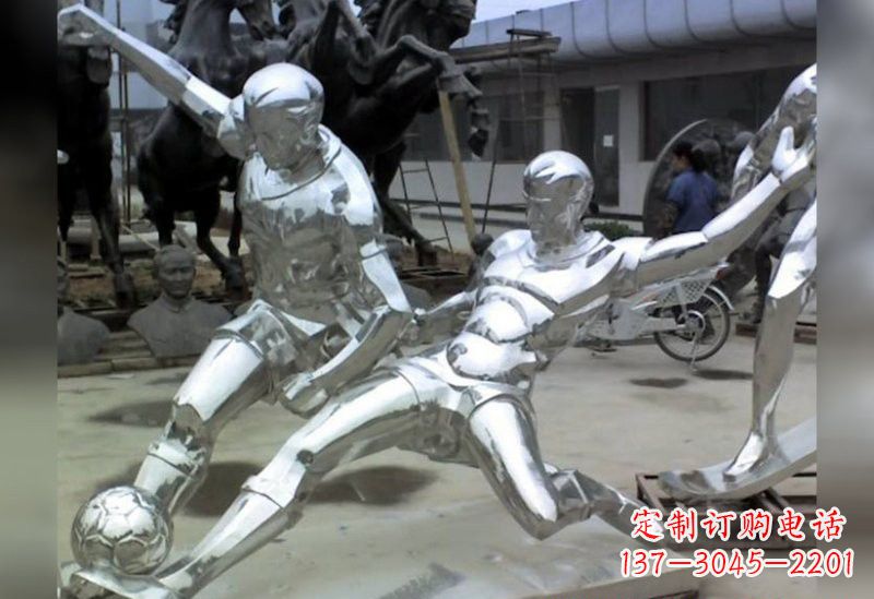 开封足球不锈钢抽象雕塑