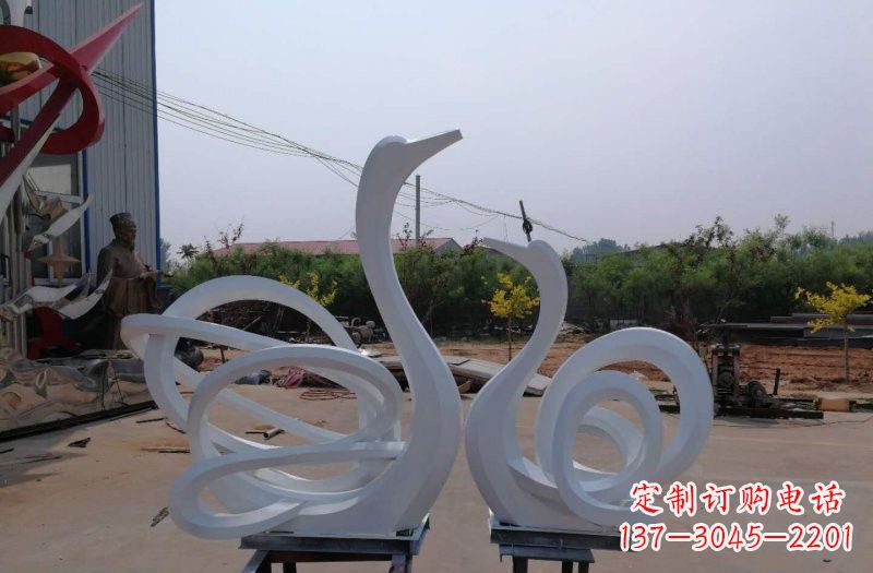 开封精美不锈钢天鹅雕塑