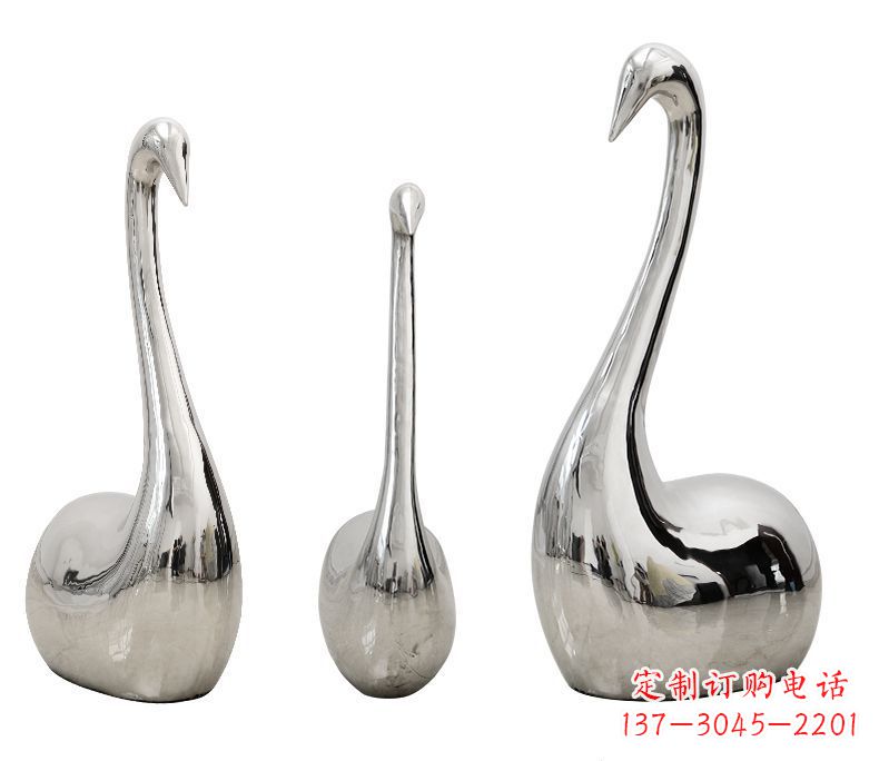 开封精美不锈钢天鹅雕塑