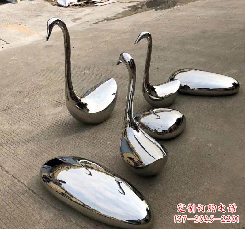 开封不锈钢抽象仙鹤雕塑