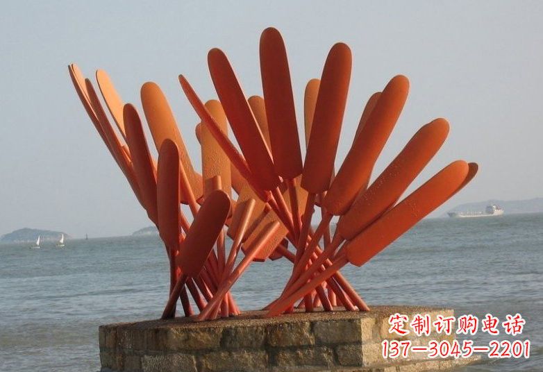 开封不锈钢船桨雕塑经典的海洋景观