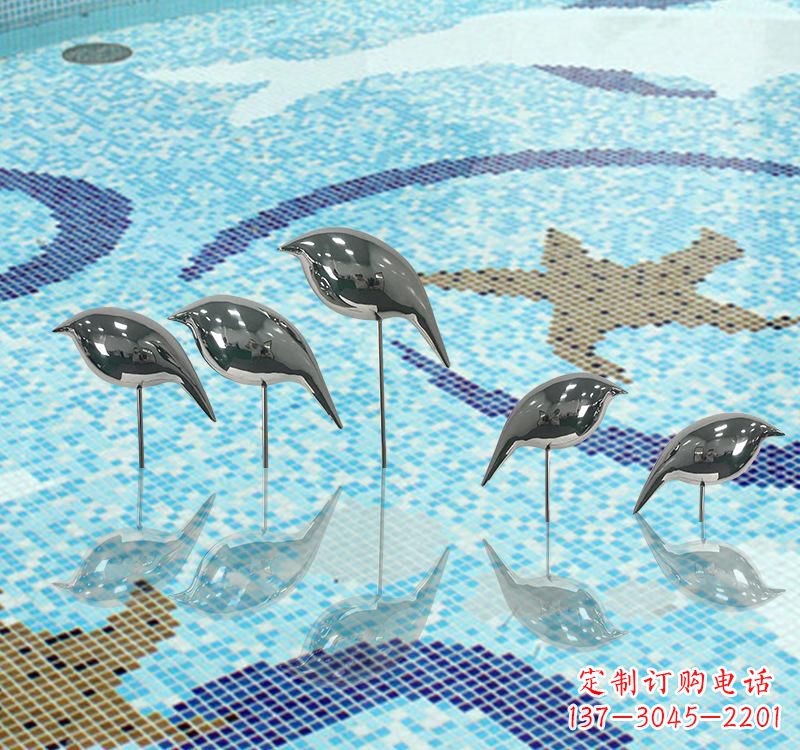 开封不锈钢创意鸽子雕塑展现精致美感