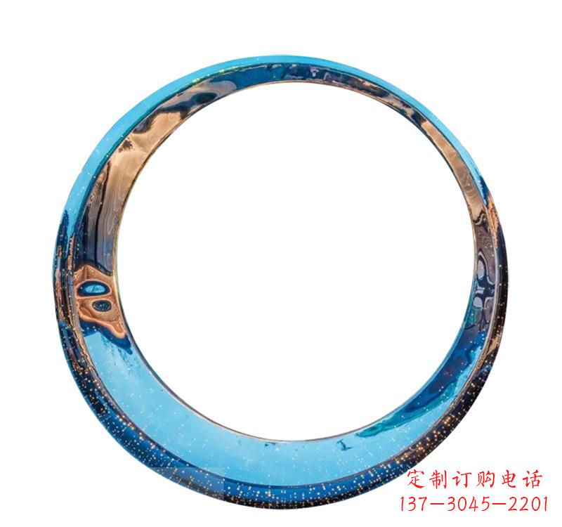 开封不锈钢创意景观圆环雕塑——美化城市的创意艺术