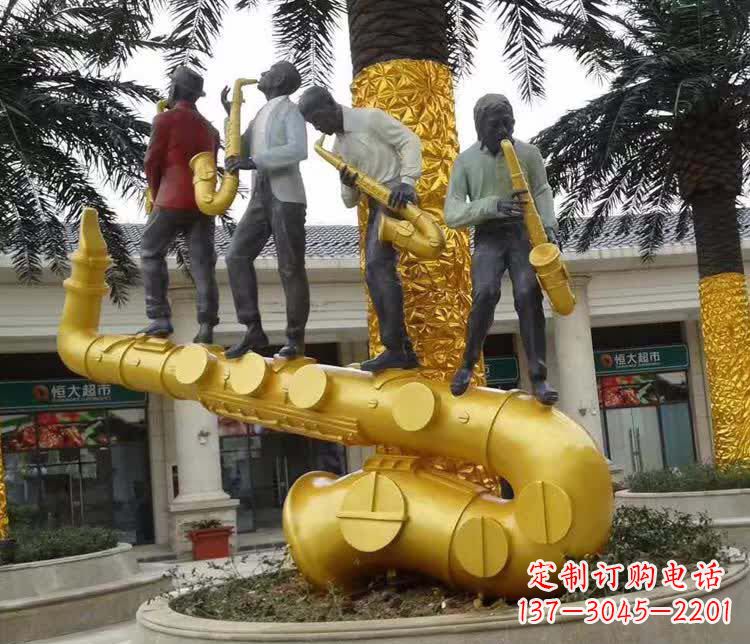 开封不锈钢萨克斯雕塑精美绝伦