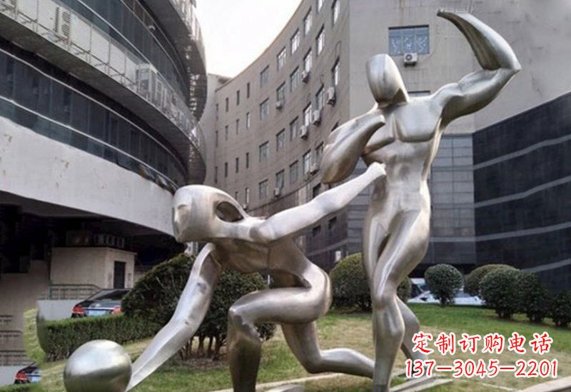 开封不锈钢打保龄球雕塑