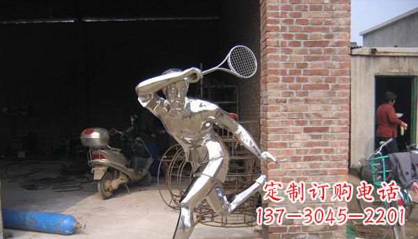 开封不锈钢羽毛球雕塑——精致简洁的艺术作品