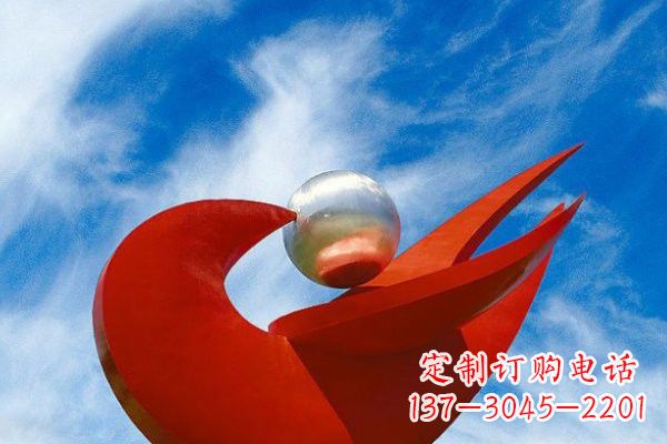 开封不锈钢大型抽象和平鸽雕塑