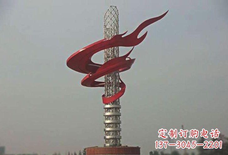开封不锈钢大型火炬雕塑