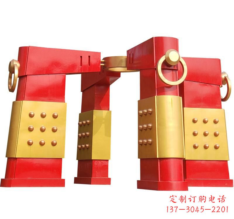 开封不锈钢大型拱门雕塑——传承文化精髓