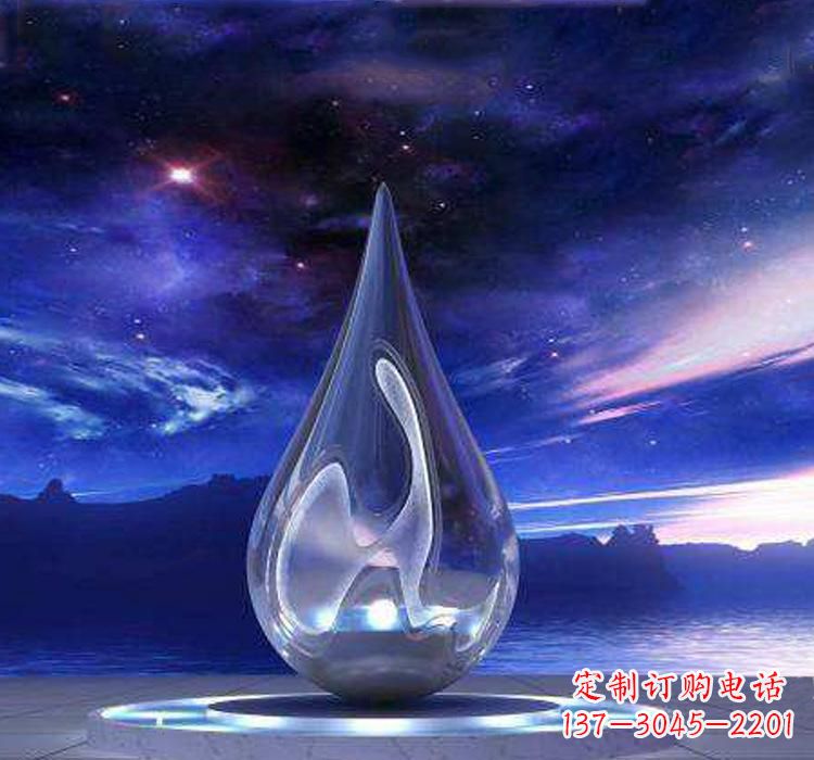 开封不锈钢大型水滴雕塑极致的审美艺术