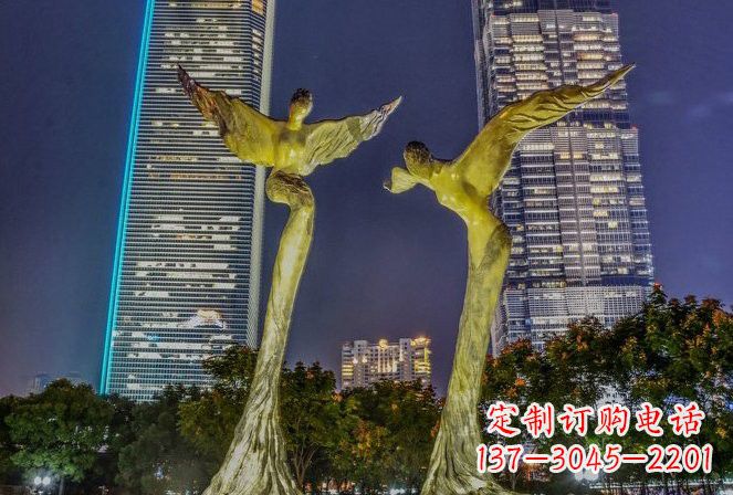 开封不锈钢大型天使雕塑一种极具震撼力的艺术之作