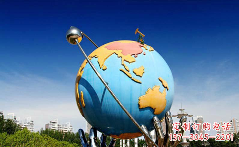 开封不锈钢地球仪雕塑精致的艺术之作