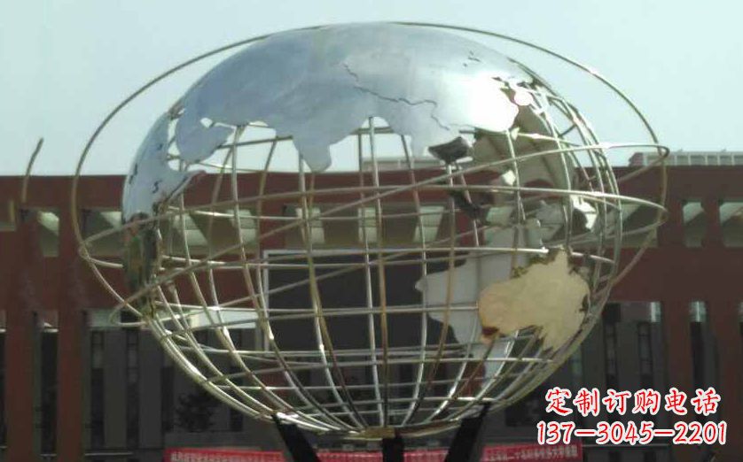 开封不锈钢地球仪雕塑象征地球的美丽