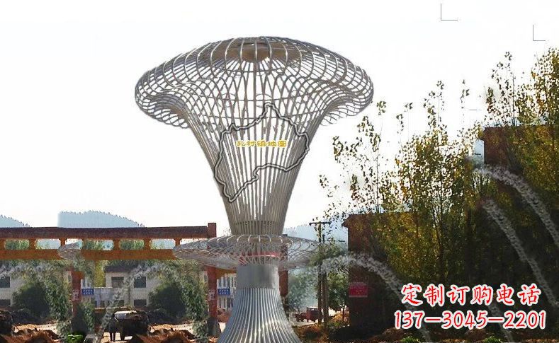 开封不锈钢地图标志城市景观雕塑