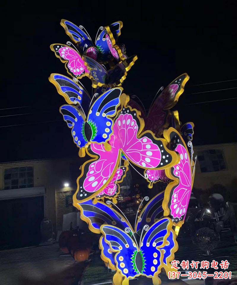 开封不锈钢蝴蝶雕塑彩绘魅力无限