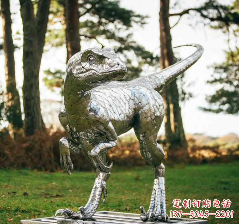 开封不锈钢恐龙雕塑一种古老灵动的艺术