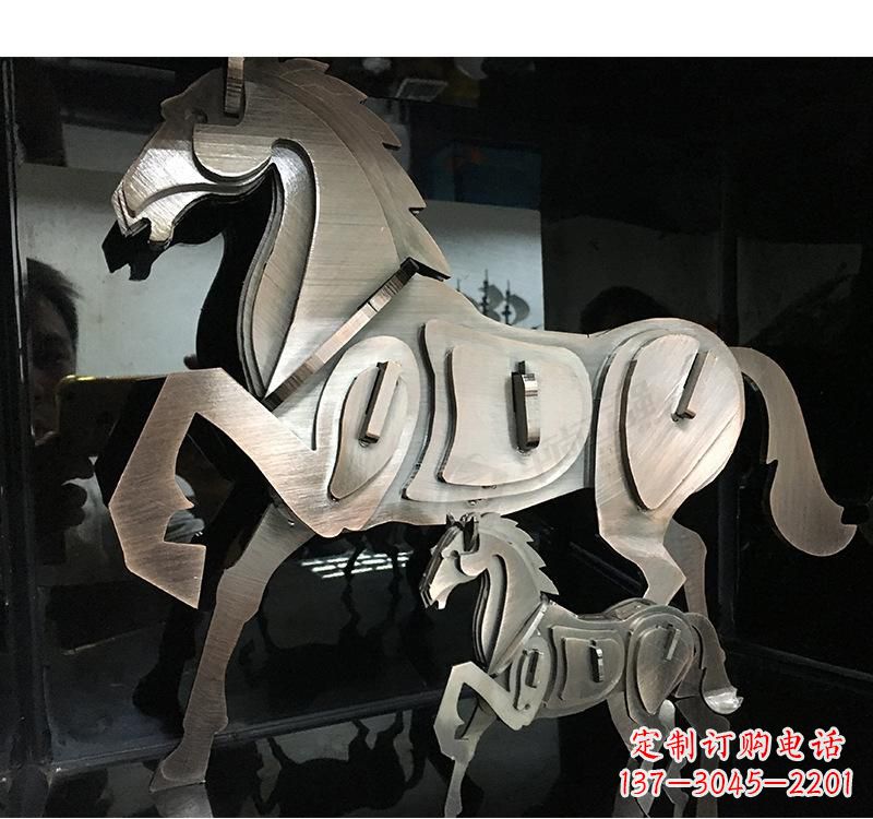 开封不锈钢动物马雕塑