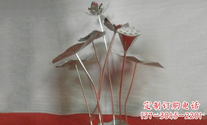 开封不锈钢锻造的荷叶雕塑