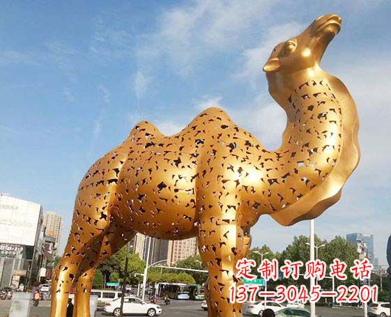 开封不锈钢锻造骆驼雕塑