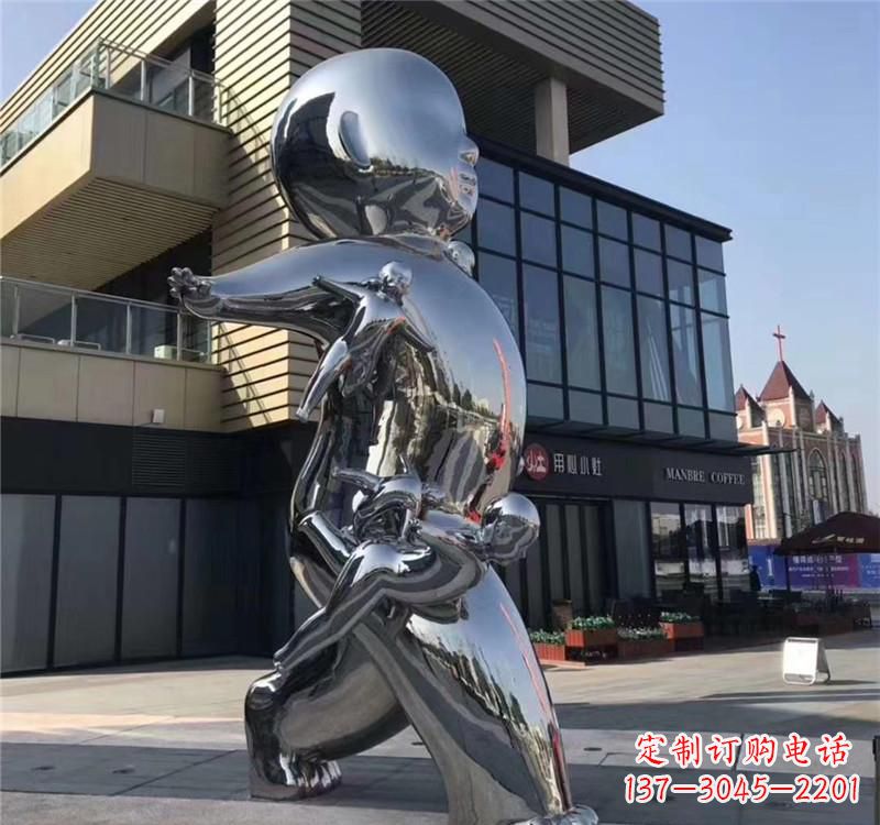 开封不锈钢儿童雕塑精致的艺术之作