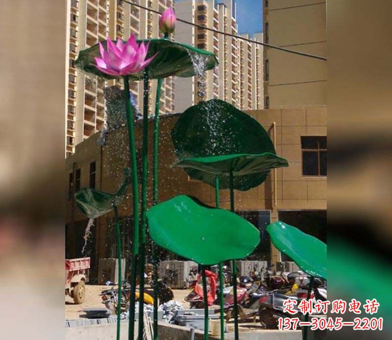 开封不锈钢仿真荷花雕塑
