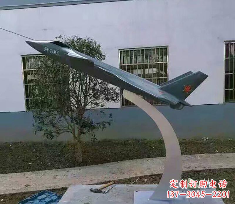开封不锈钢飞机雕塑精美的艺术品