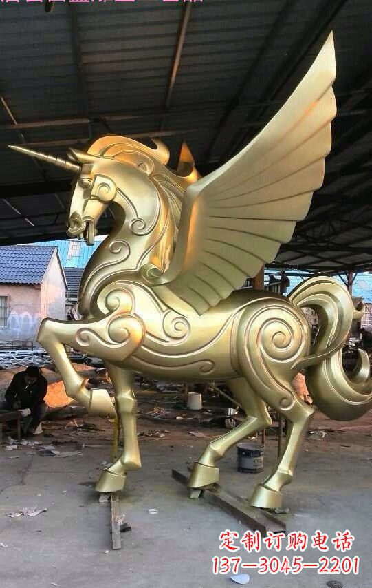 开封不锈钢独角兽雕塑铸造精美绝伦
