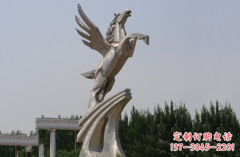 开封不锈钢飞马雕塑222