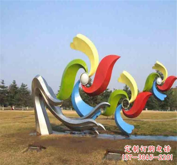 开封不锈钢风车雕塑绚丽多彩的艺术精品