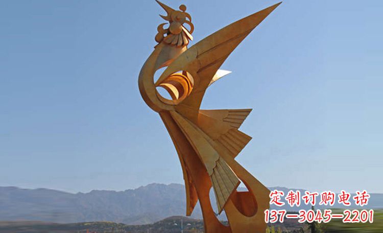 开封不锈钢凤凰雕塑,给环境增添灵动之美