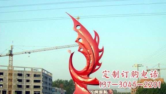 开封不锈钢凤凰城市雕塑
