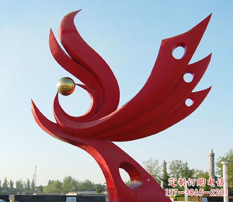 开封不锈钢凤凰雕塑——传承千百年传统文化